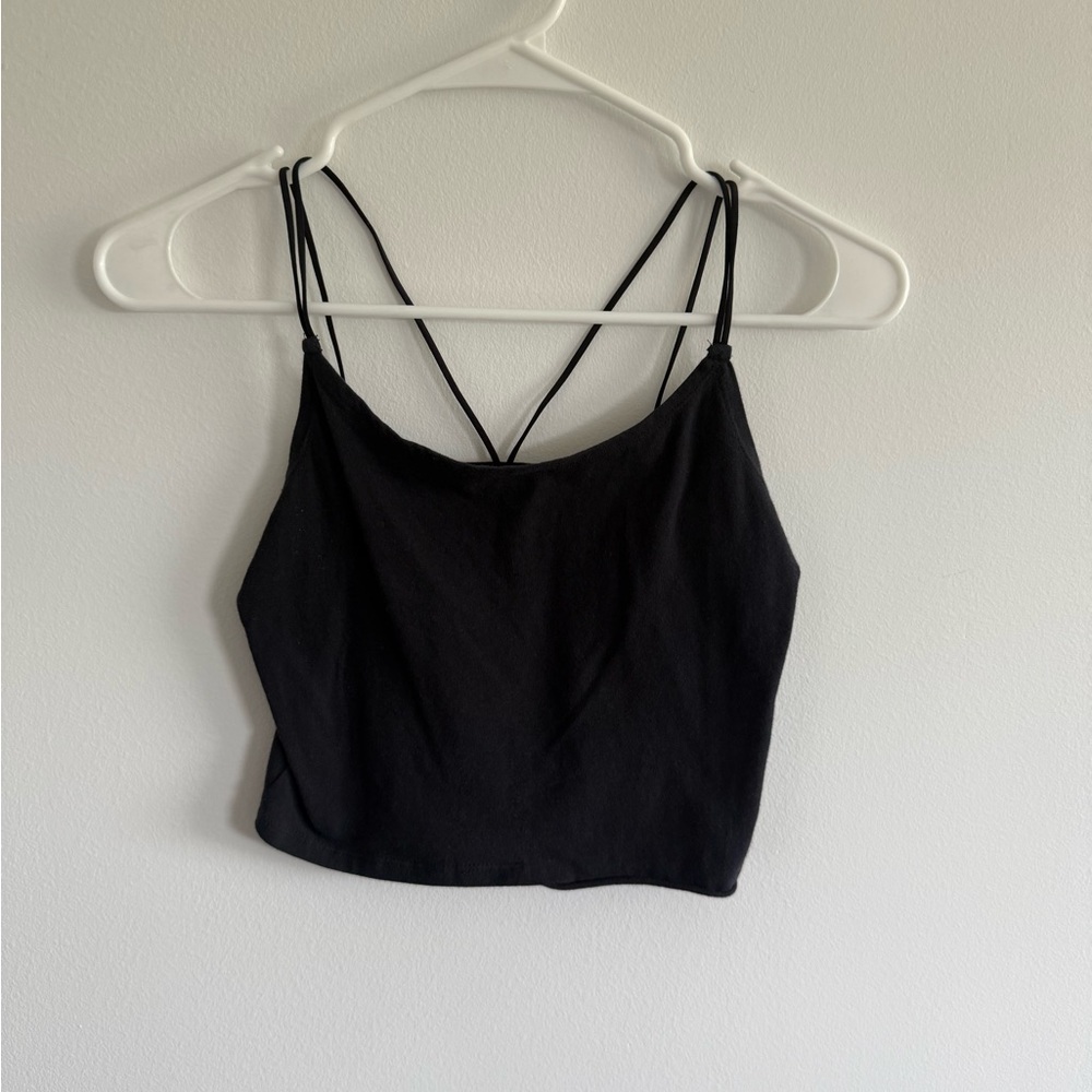 Abercrombie & Fitch Black Strappy Crop Top